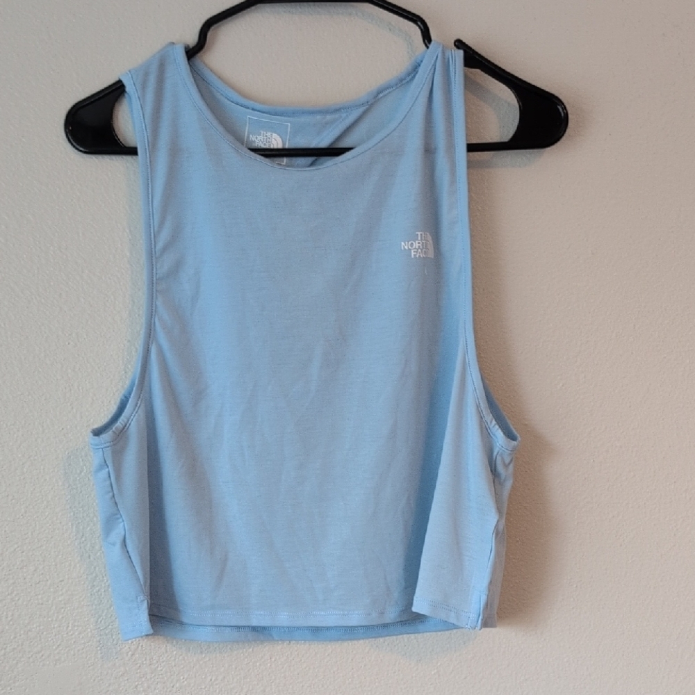 The North Face Blue Muscle Crop Top Sleeveless